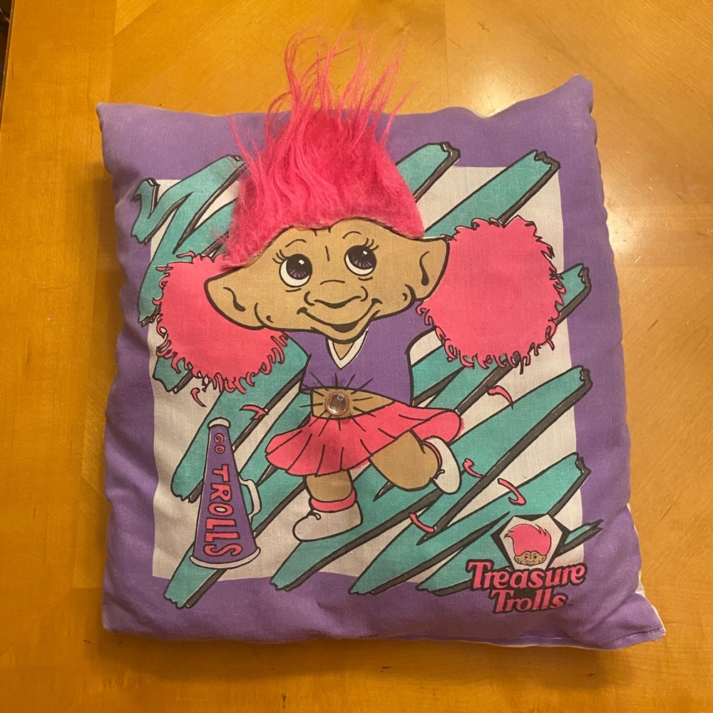 Vintage Treasure Trolls 1990’s Pillow